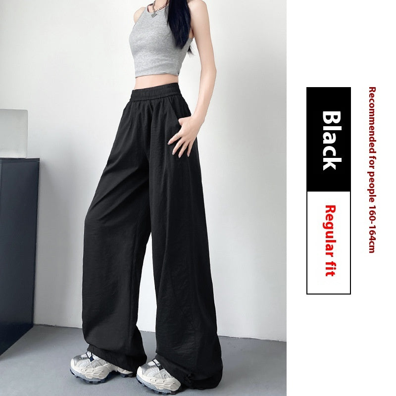 Women's High Waist Wide-Leg Sunscreen Pants Summer Cotton-Like