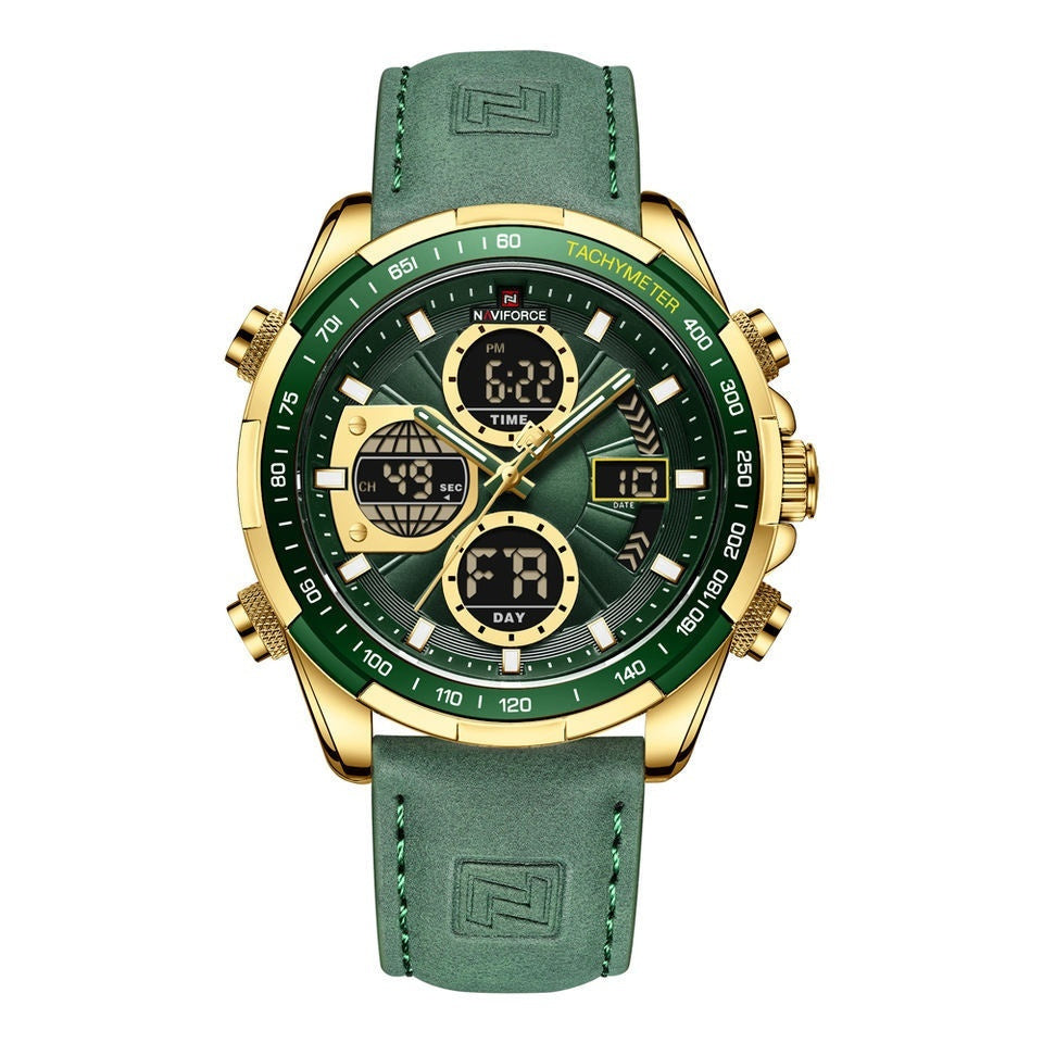 Men's 46mm Multi-Function Watch with Stainless Steel Strap