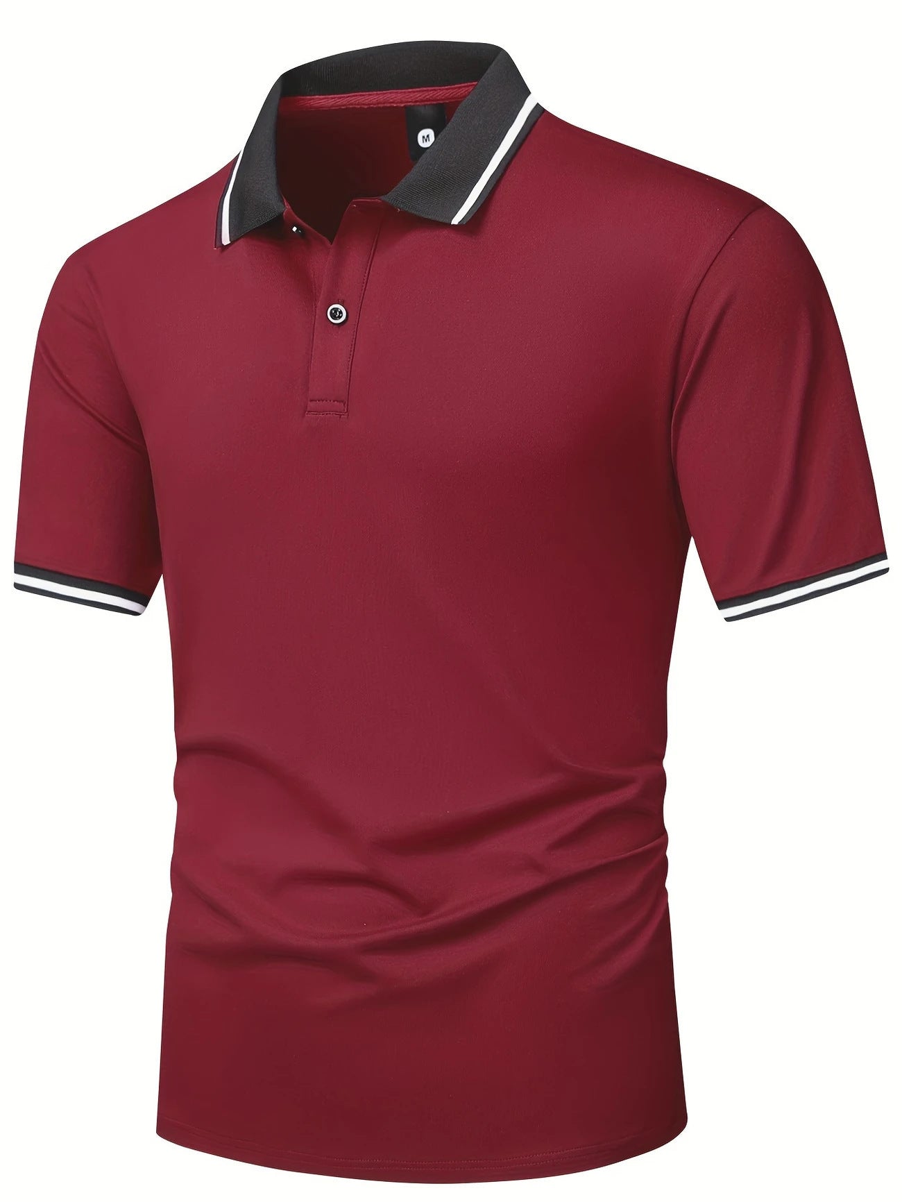 Slim Fit Polo Shirt Lapel Short Sleeve Golf Sports Top