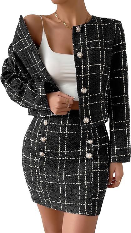 Veste boutonnée classique à carreaux pour femme, disponible en plusieurs coloris