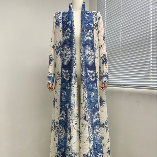 Trench polyvalent, abaya arabe élégante, imprimé