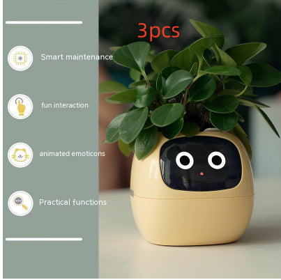 Smart Planter with 7 Sensors & AI Chips for Easy, Fun Plant Care – Over 49 Expressions