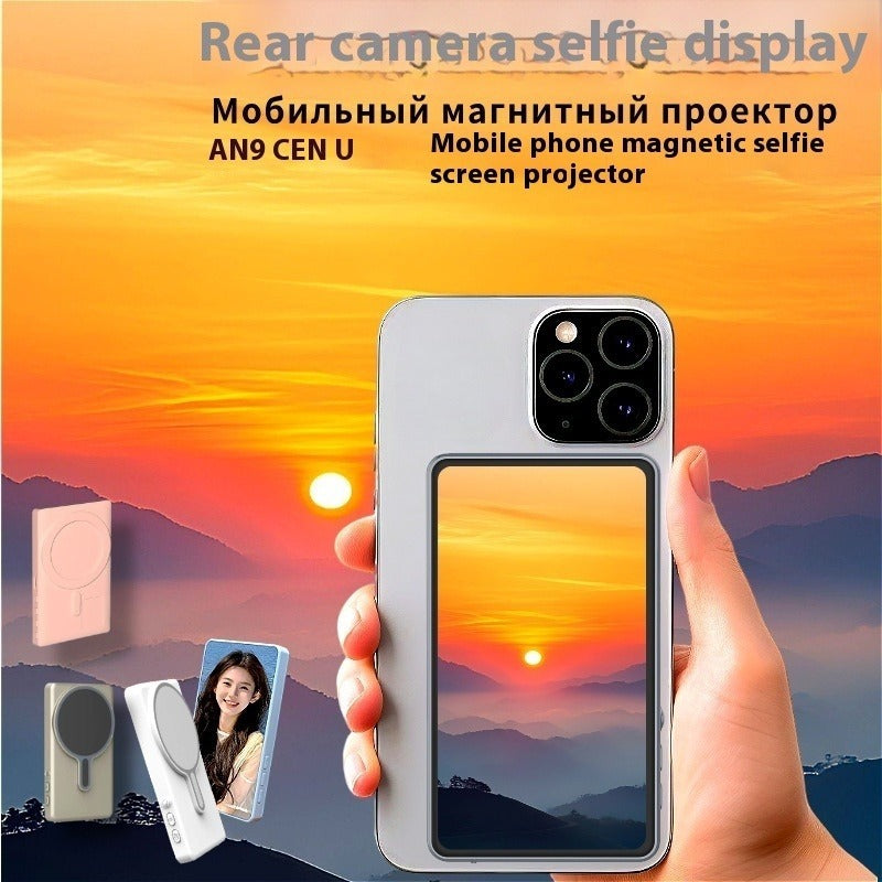 Magnetic HDMI Screen Mirror with Bluetooth Selfie Remote Control