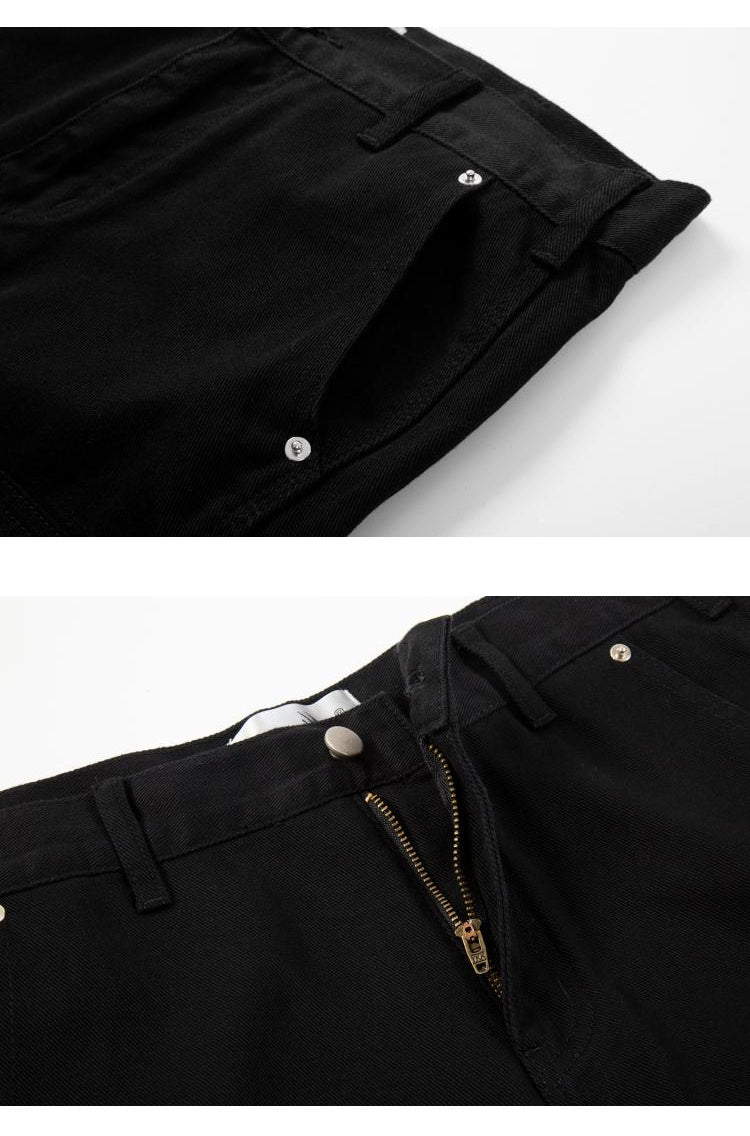 Jean coupe droite noir et blanc pour homme High Street