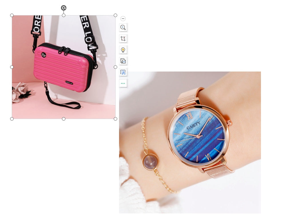 Mini Suitcase Messenger Bag for Women with Zipper Closure