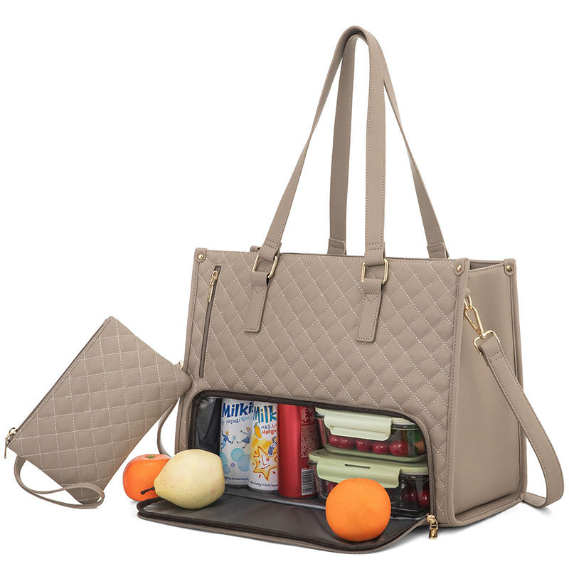 Stylish Large-Capacity Insulated Tote Bag with Leak-Free Design for Everyday Use