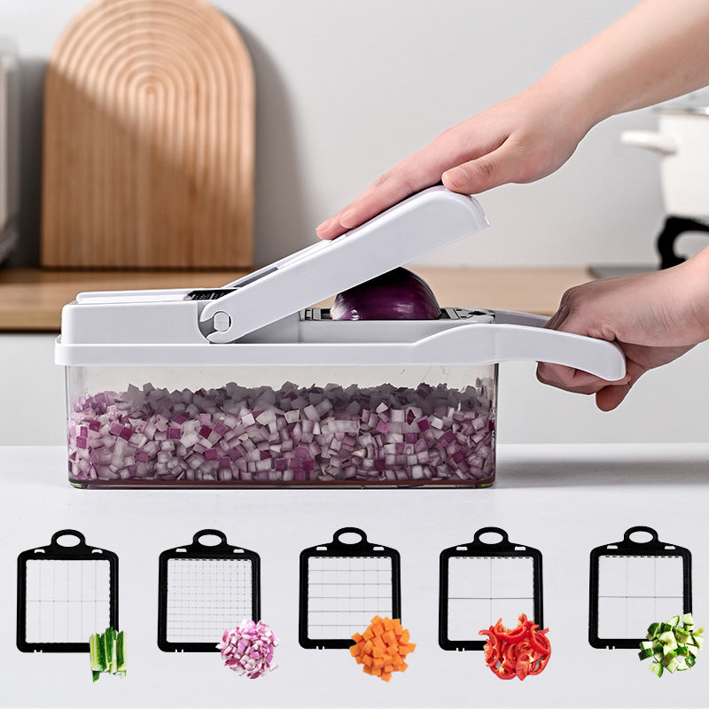 Multi-Function Vegetable Chopper 15-26 Piece Set Black & White