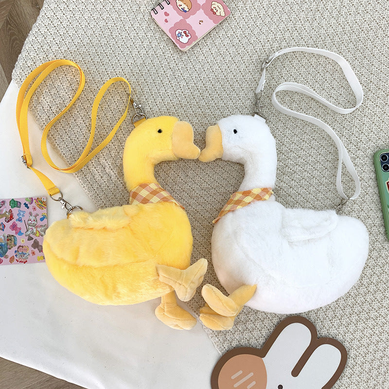Plush Animal Satchel Crossbody Bag for Women