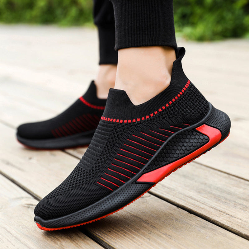 Baskets Respirantes sans Lacets Flyknit Chaussures de Course Légères