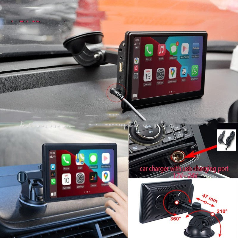 Écran intelligent portable IPS de voiture 7" Projection sans fil CarPlay Android Auto