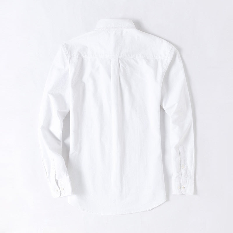 Men's Cotton Oxford Long Sleeve Business Casual Shirt