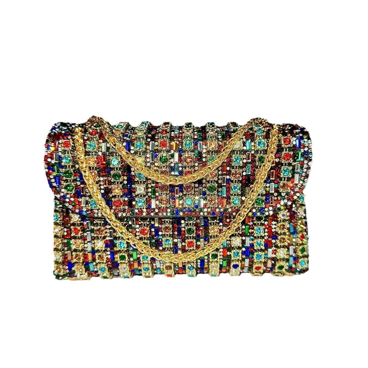 Full Diamond Handbag European American Retro Polyester