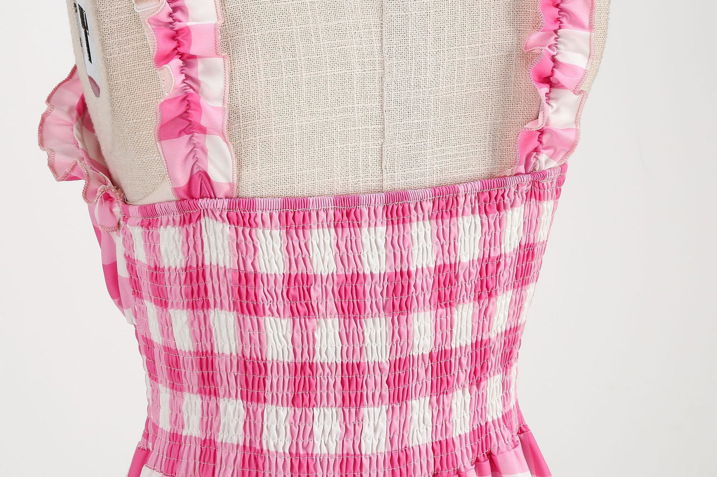 Women's Fashion Casual Sling Party Polka Dot Plaid Printed Dress