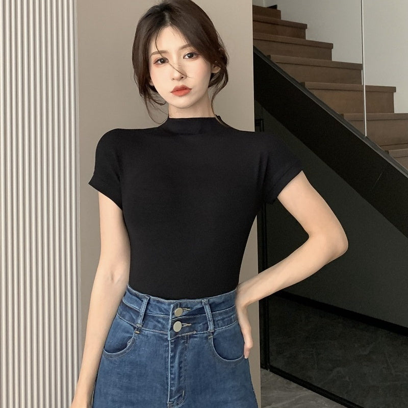Pure Desire Half Turtleneck T-Shirt for Women