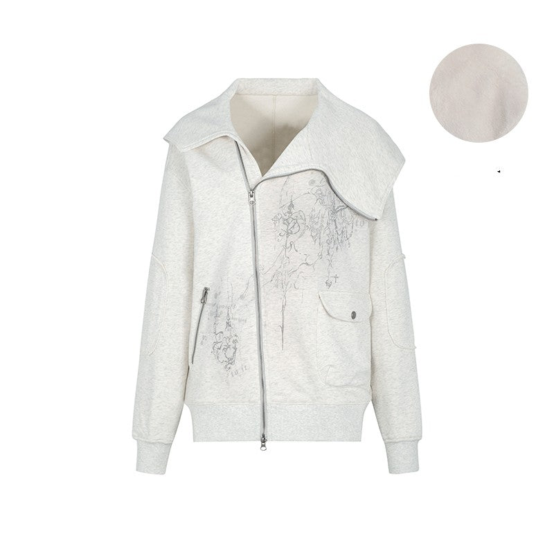 Asymmetric Loose Fit Hoodie for Women