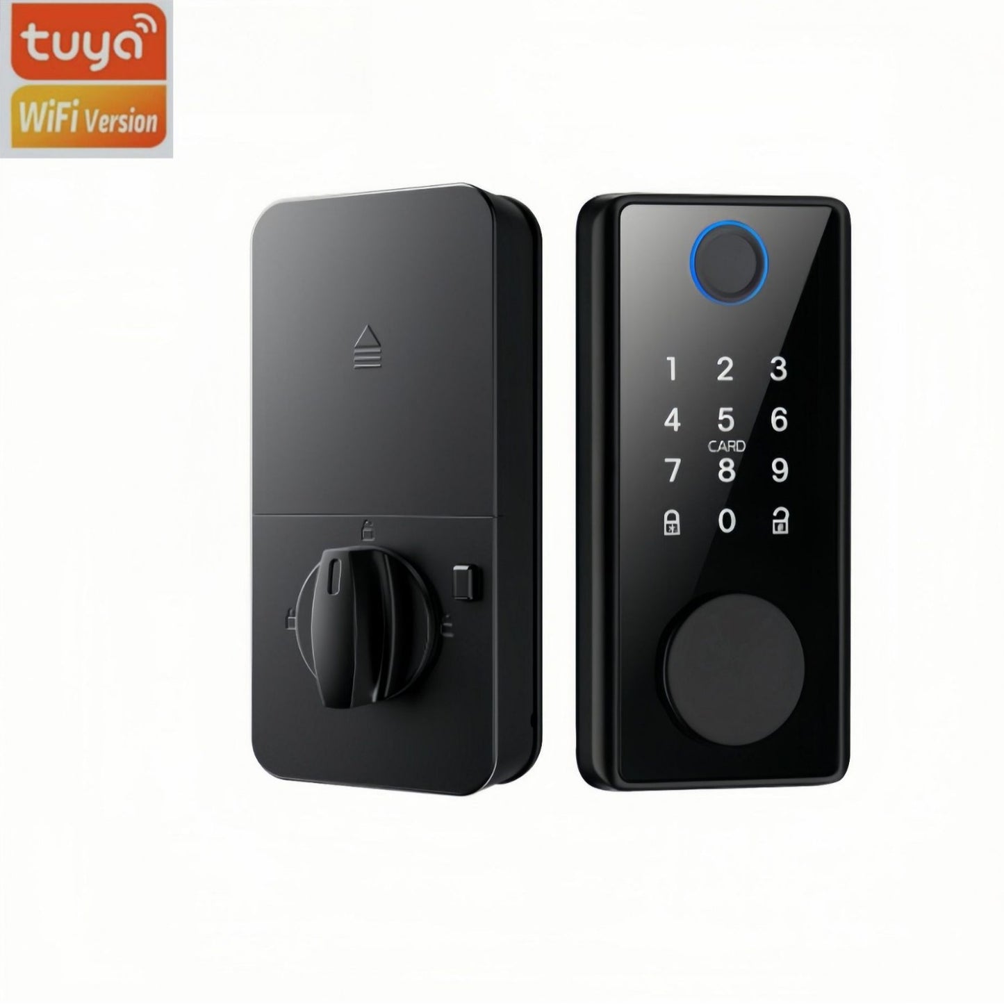 Graffiti Smart Fingerprint Door Lock for Wooden Doors with Auxiliary Closing