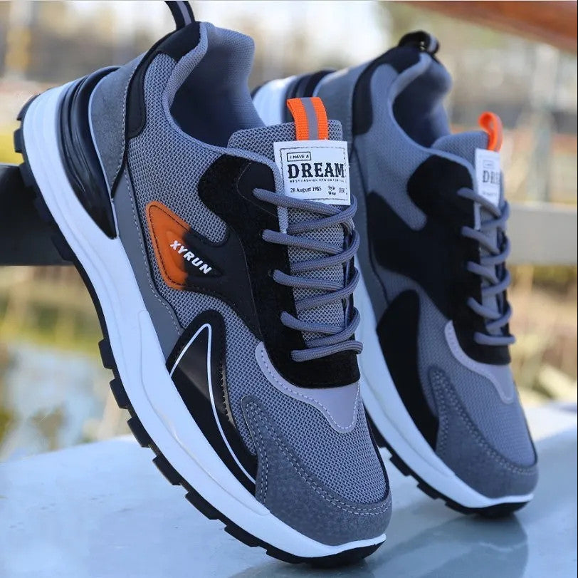 Men's Lightweight Breathable Mesh Running Sneakers - Casual Low Top