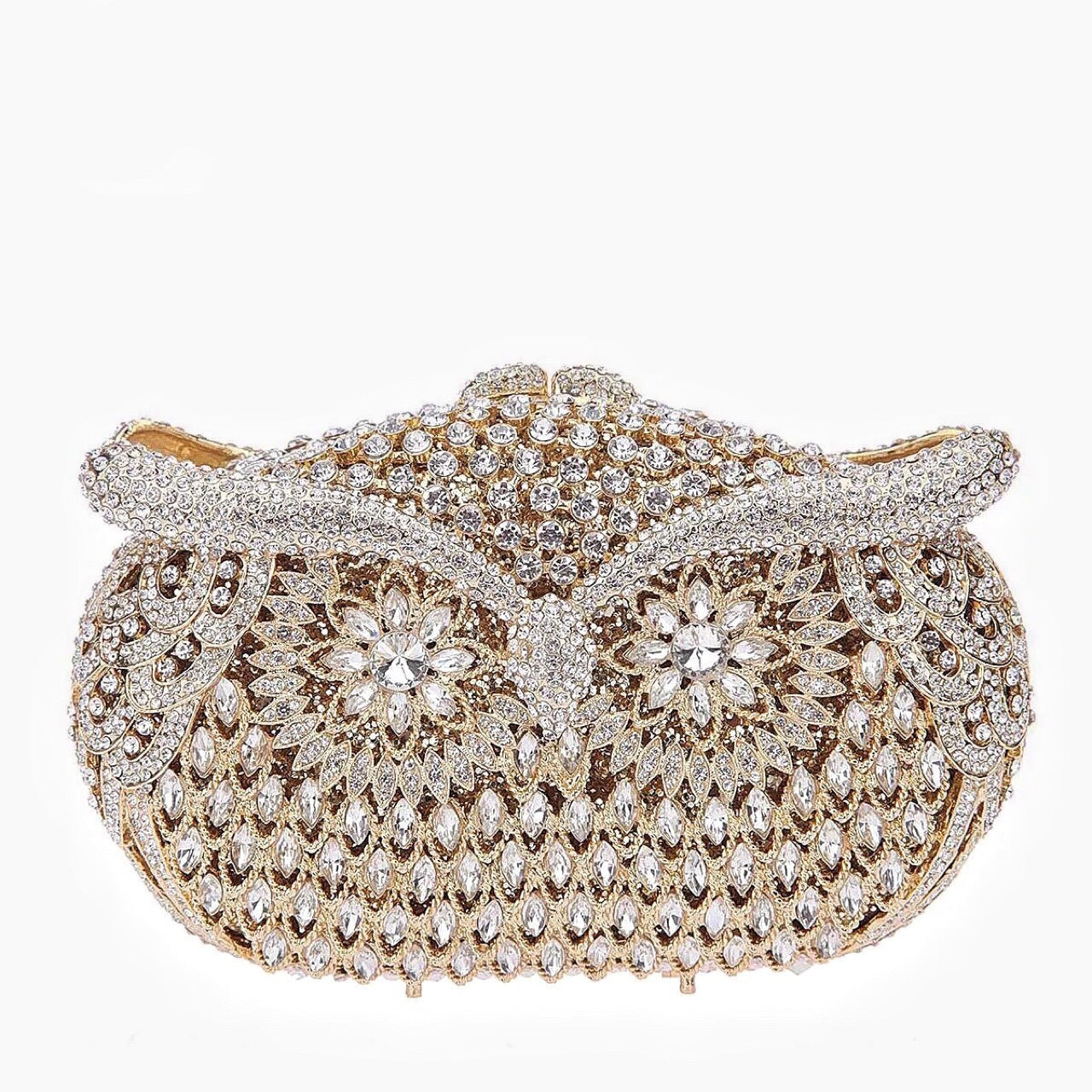 Hollow Out Diamond Banquet Clutch Bag Small 16x10x6.5cm Magnetic Buckle