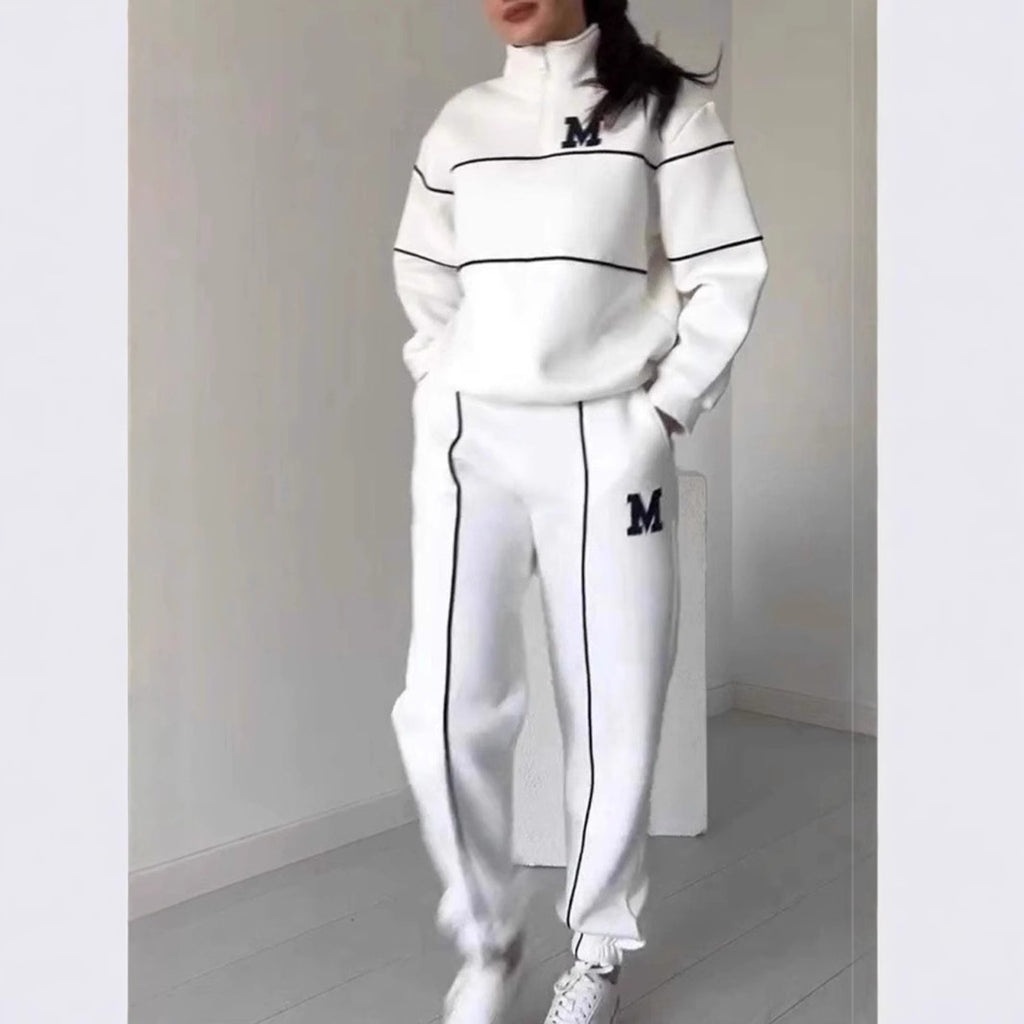 Ensemble survêtement et pantalon de survêtement 2 pièces sans capuche pour femme