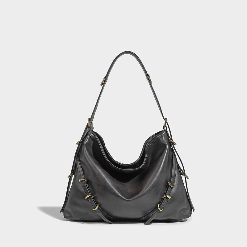 Women's Niche Designer Soft PU Leather Shoulder Handbag
