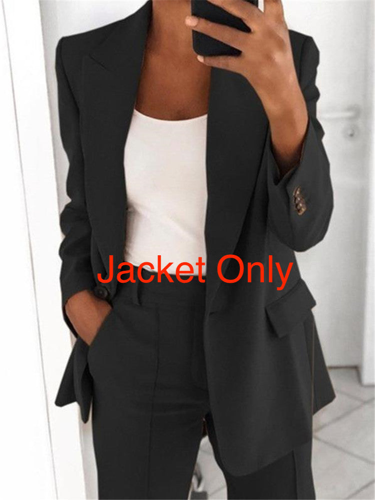 Veste de costume cardigan femme à revers étroits