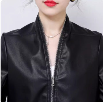 Slim Fit Black PU Leather Work Suit & Jumpsuit for Women, Sizes S-3XL