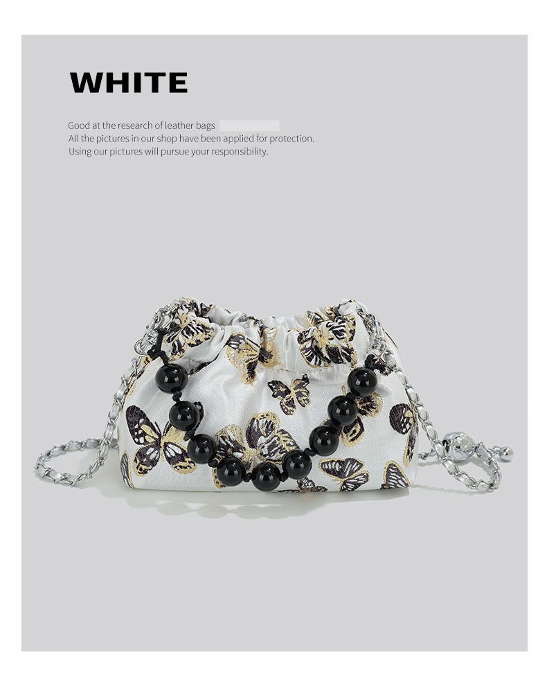 Bow Chain Bucket Crossbody Bag for Women