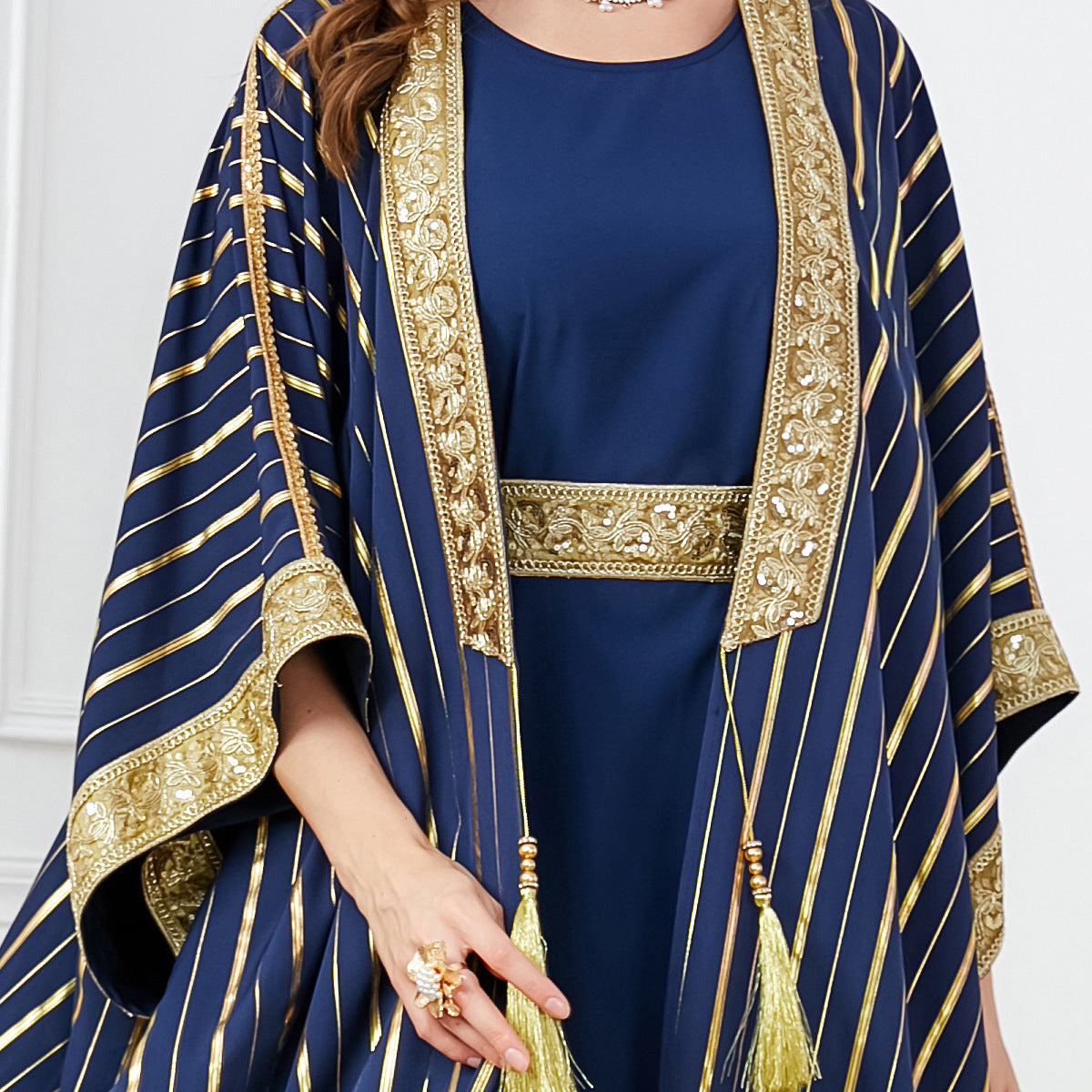 Robe longue deux-pièces bronzante, ensemble décontracté et assorti