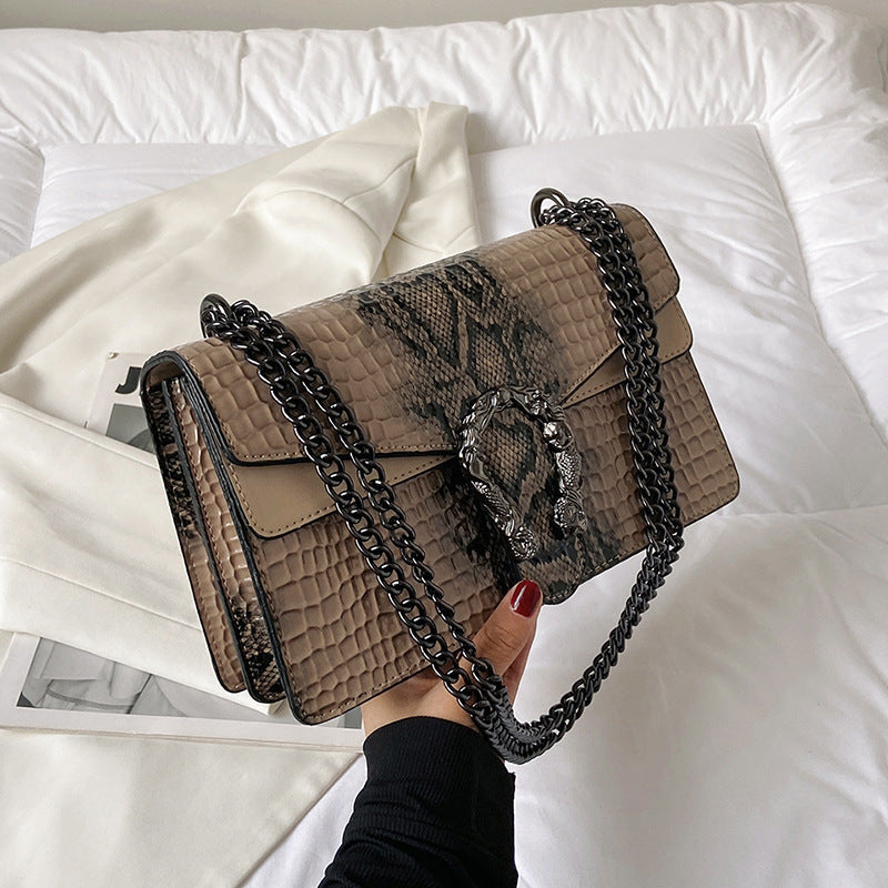 Women's PU Leather Chain Shoulder Messenger Bag 26cm