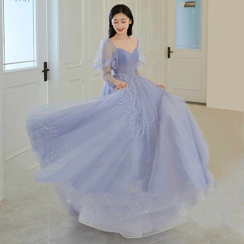 Élégante robe dos nu en polyester pour défilés de mode et mariages