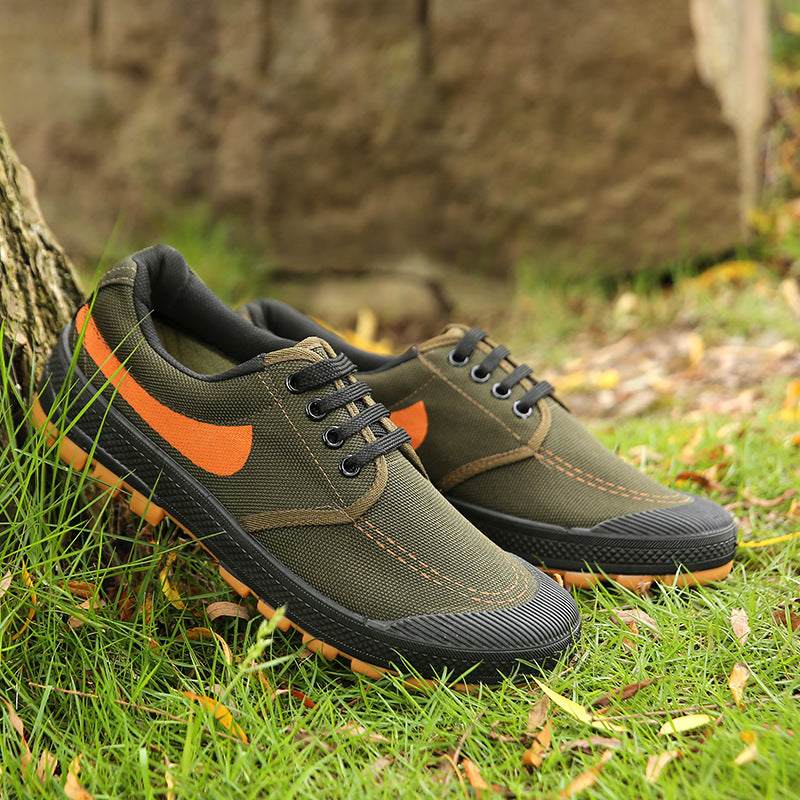 Thickened Tendon Sole Liberation Men's Low-top Deodorant Camouflage Shoes