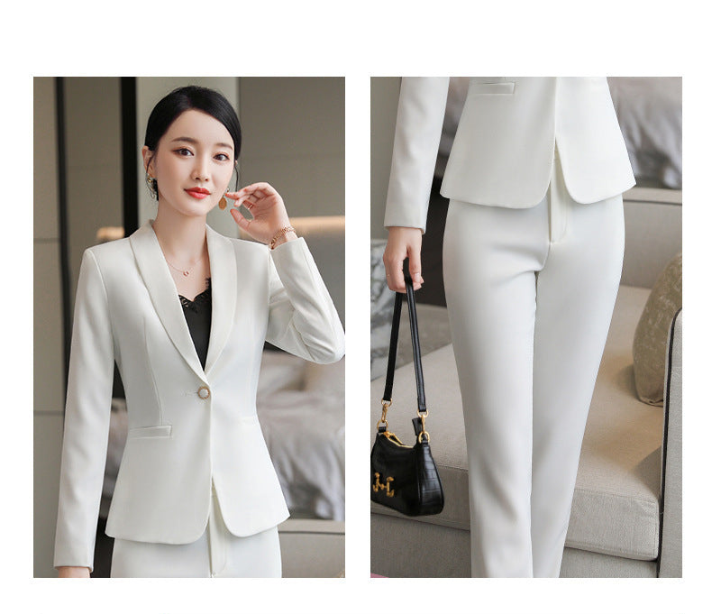 Tailleur pantalon pour entretien de fonctionnaire – Mélange de polyester, Plusieurs coloris, Tailles S-4XL