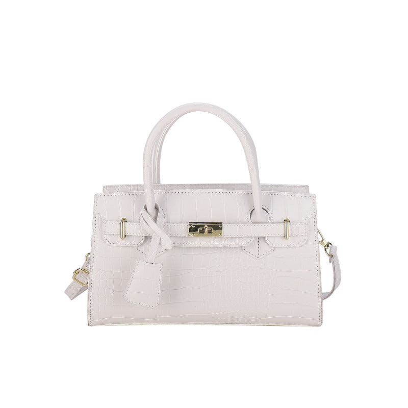 Crocodile Pattern Kelly Hard PU Handbag for Women