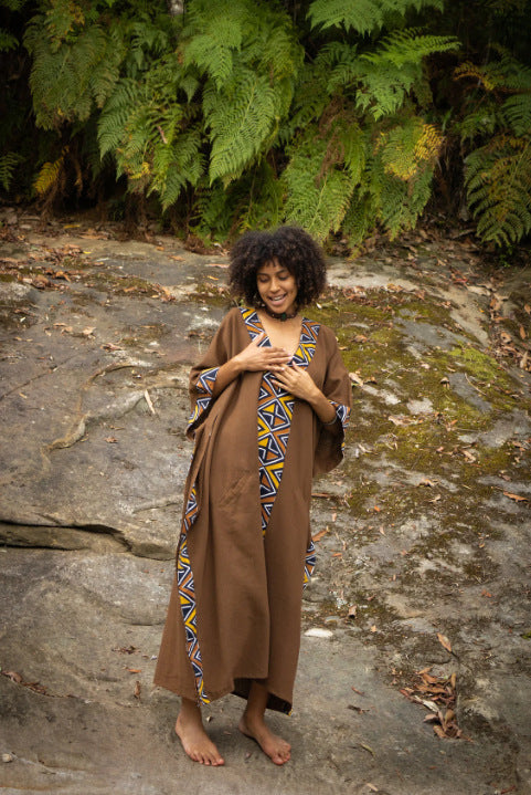 Gulf Woman’s Handmade Maxi Robe with Pocket Skirt