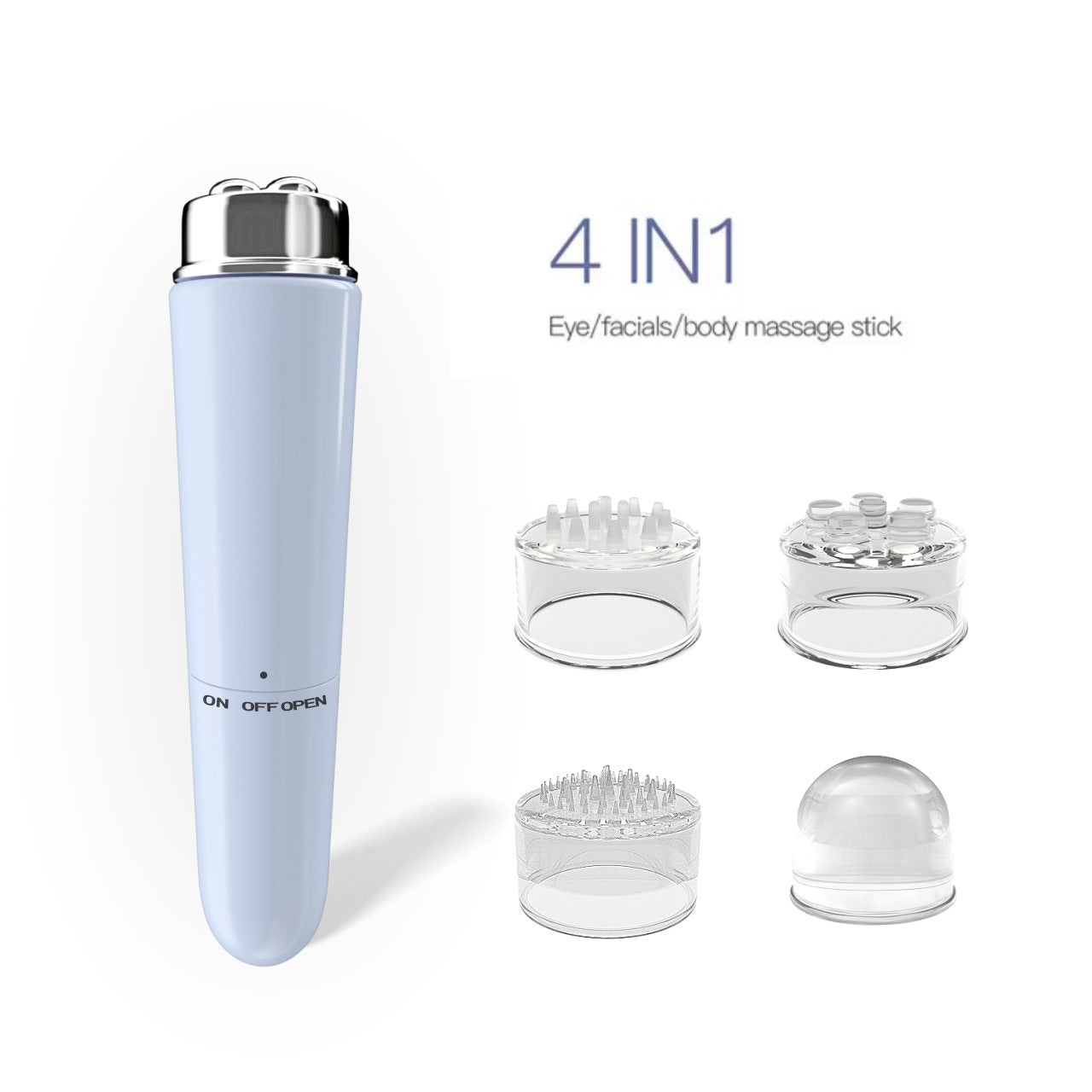 Appareil de massage facial électrique 4 en 1 à micro-vibrations pour un regard relaxant, décongestionnant et décongestionnant. Massage des yeux
