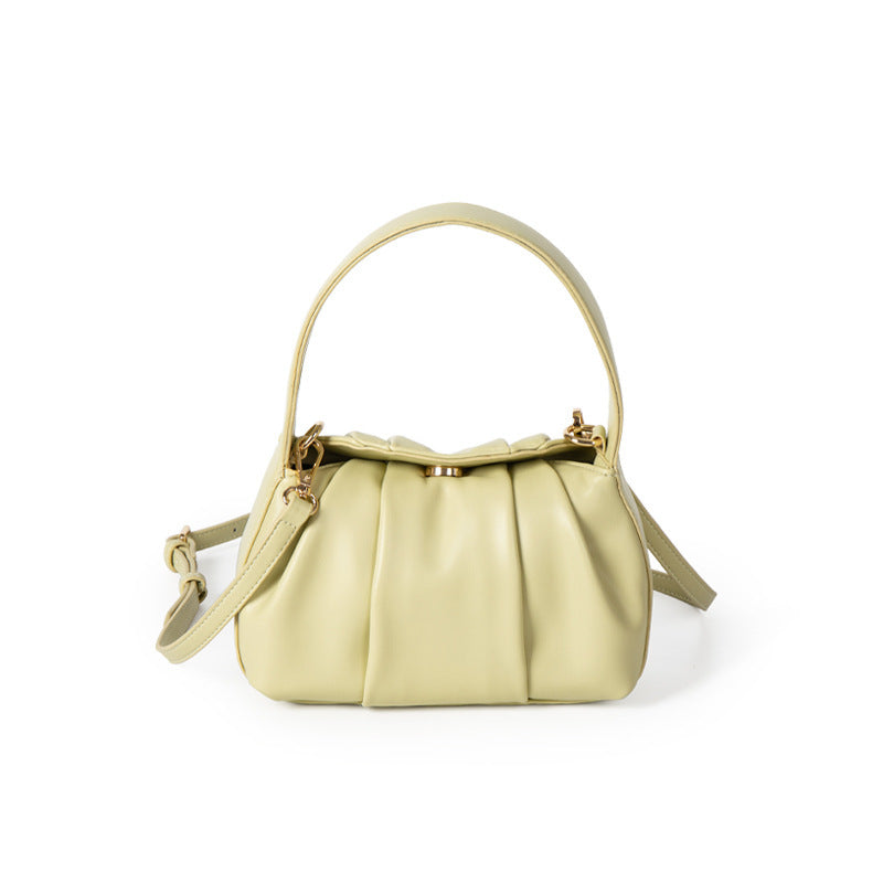 Sac à Bandoulière Plissé Nuage Tendance Sac Oreiller Portable en PU
