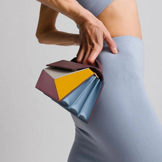 Geometric Design Hit Color Diamond Lattice Organ Bag