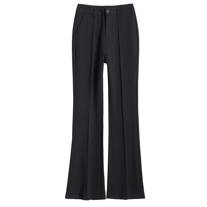 High Waist Drooping Slimming Casual Suit Bootcut Trousers