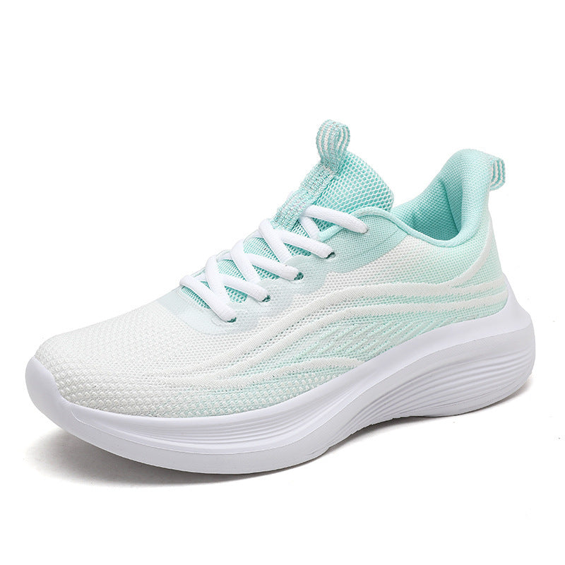 Breathable Lightweight Shock Absorption Sneakers with Soft Bottom