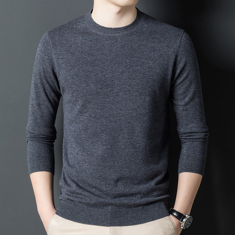 Men's Fashion Casual Pure Cashmere Knitted Bottoming Shirt