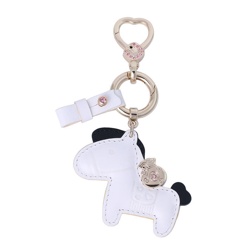 Genuine Cowhide Leather High-End Vehicle Keychain