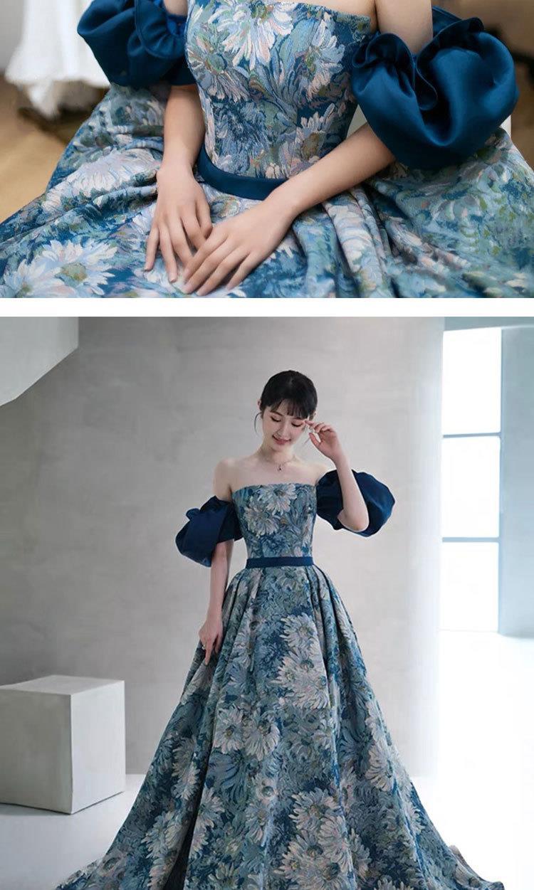 Robe de soirée formelle de fiançailles pour la mariée avec une texture sophistiquée