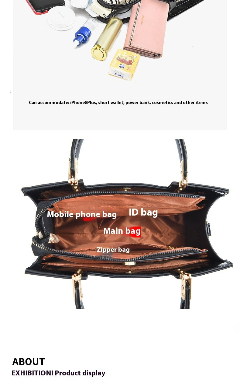 Women's Patent Leather Shoulder Bag in Multiple Colors