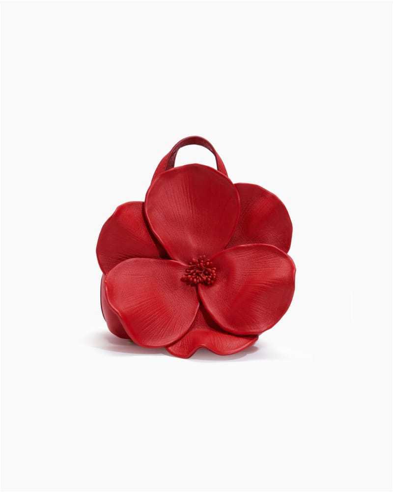 Sac cabas en PU avec fleur pétale de style français, sac à bandoulière