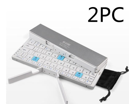Mini Folding Bluetooth Wireless Keyboard with 3-Device Memory