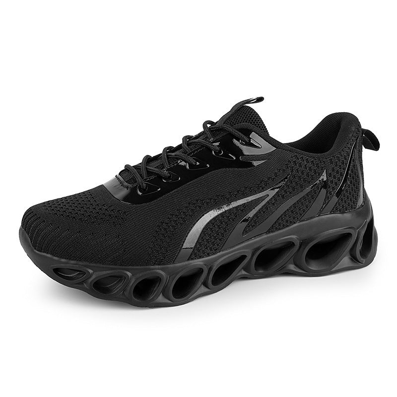 Chaussures de sport basses vert fluo extra larges pour hommes
