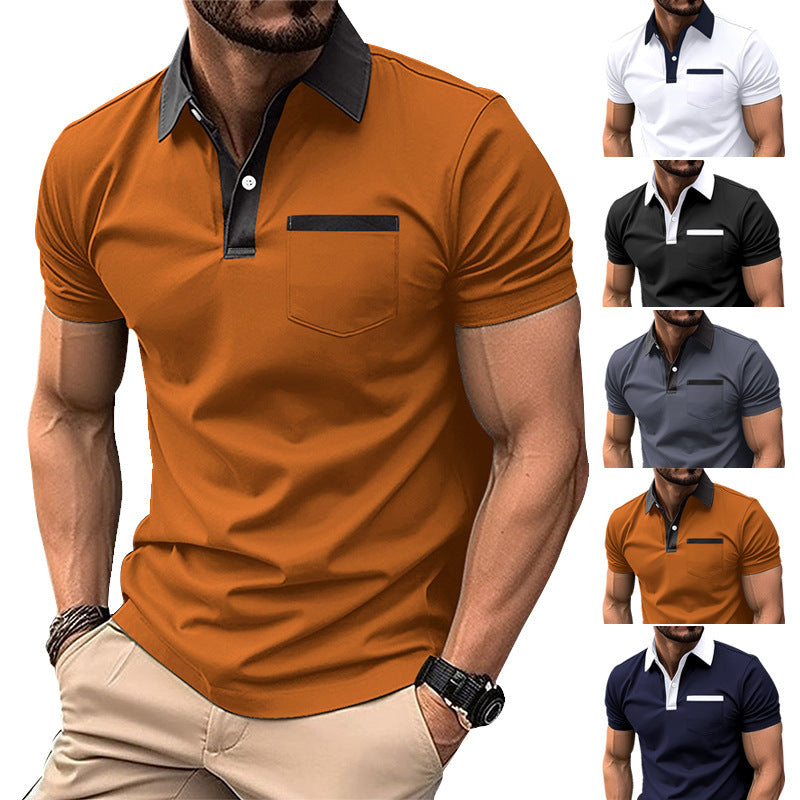 Chemise homme ajustée à manches courtes et poche poitrine