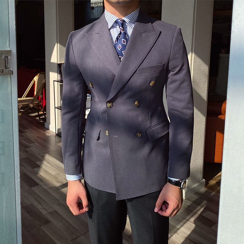 Casual Business Double Breasted Suit Jacket
