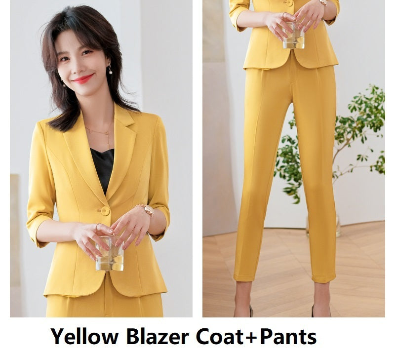 Veste de costume unie pour femme avec manches