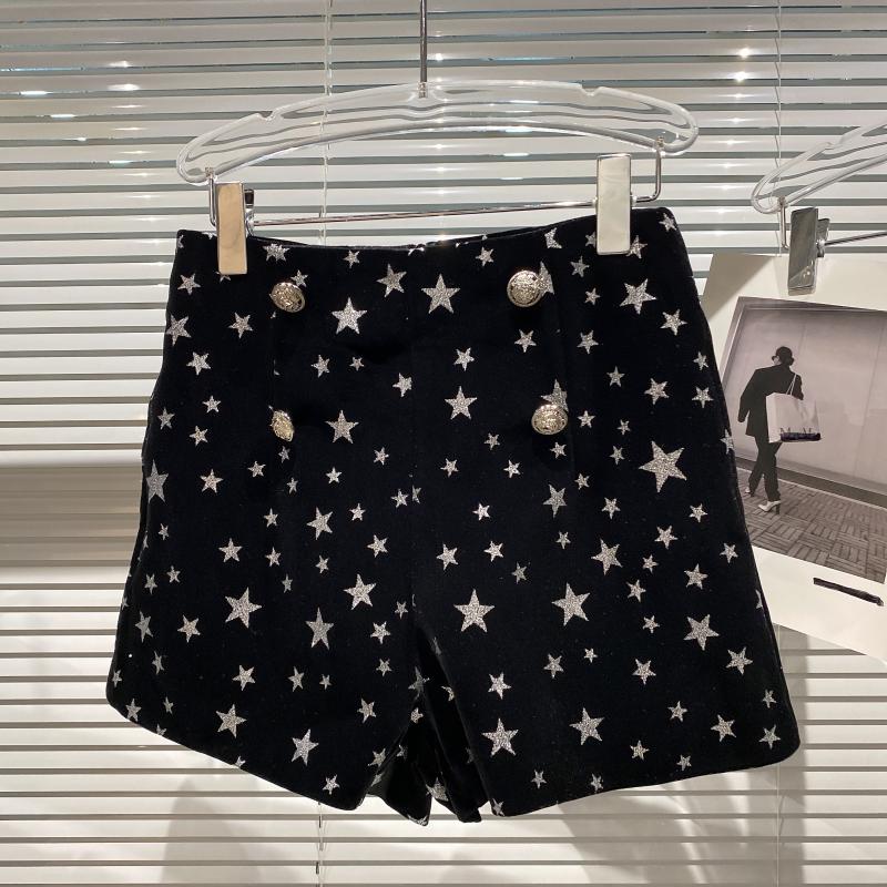 Ladies Spring Star Suede Pin Jacket Suit with Shorts